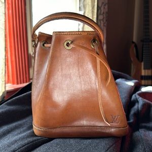 Louis Vuitton nomade vachetta leather mini noe bucket bag purse satchel LV